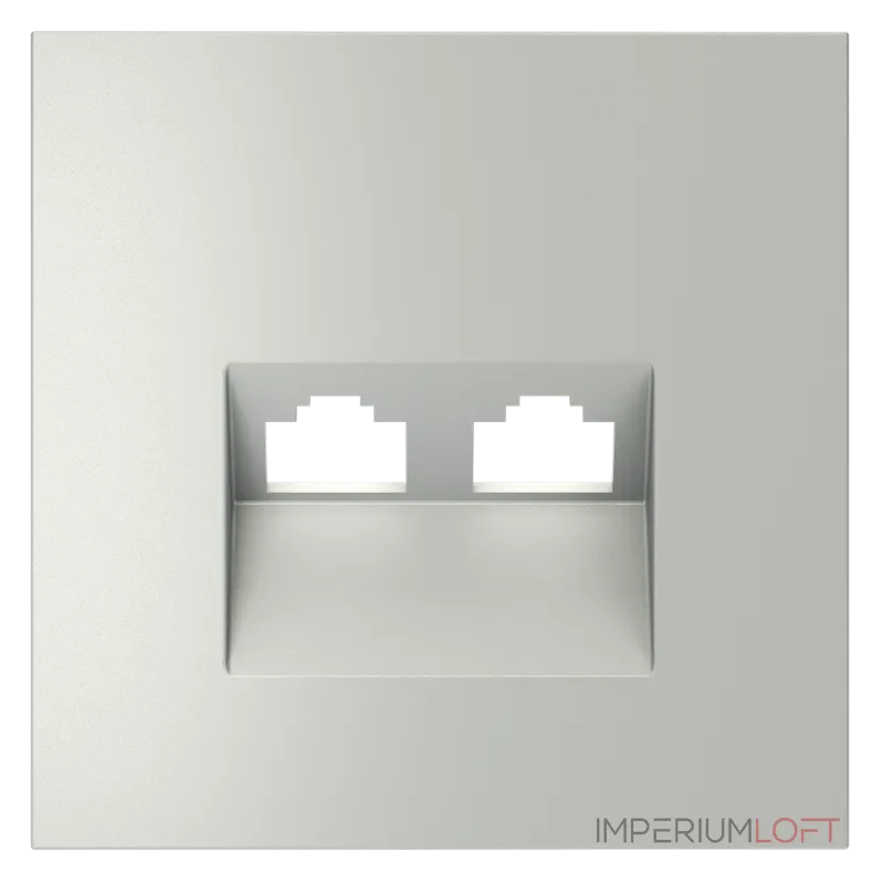 Накладка для розетки компьютерной двойной RJ45+RJ45 кат.6 S70 (сталь) Voltum VLS001405 от ImperiumLoft Накладка для розетки компьютерной двойной RJ45+RJ45 кат.6 S70 (сталь) Voltum VLS001405 от ImperiumLoft