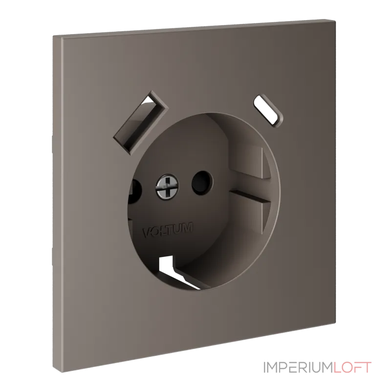 Накладка для розетки с заземлением и защитными шторками с USB A+C S70 (капучино) Voltum VLS001014 от ImperiumLoft Накладка для розетки с заземлением и защитными шторками с USB A+C S70 (капучино) Voltum VLS001014 от ImperiumLoft