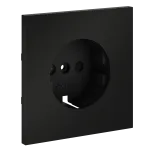 Накладка для розетки с заземлением и защитными шторками S70 (черный матовый) Voltum VLS000708 от ImperiumLoft