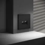 Розетка телевизионная встраиваемая S70 TV+RJ45 кат. 6 (черный матовый) Voltum VLS060708 от ImperiumLoft