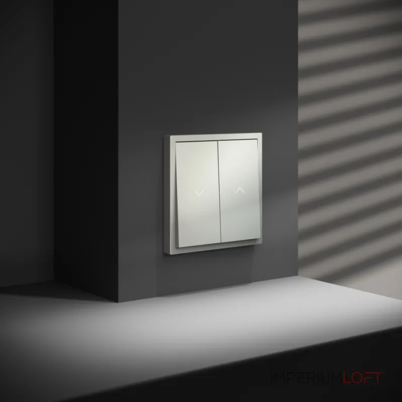 Выключатель встраиваемый S70 для жалюзи 10А (сталь) Voltum VLS020705 от ImperiumLoft