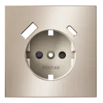 Накладка для розетки с заземлением и защитными шторками с USB A+C S70 (платина) Voltum VLSM001010 от ImperiumLoft