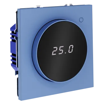 Терморегулятор электронный S70 с индикацией и датчиком для теплого пола (деним) Voltum VLS070115