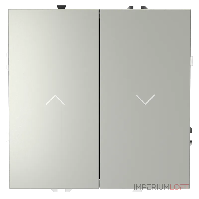 Выключатель встраиваемый S70 для жалюзи 10А (сталь) Voltum VLS020705 от ImperiumLoft