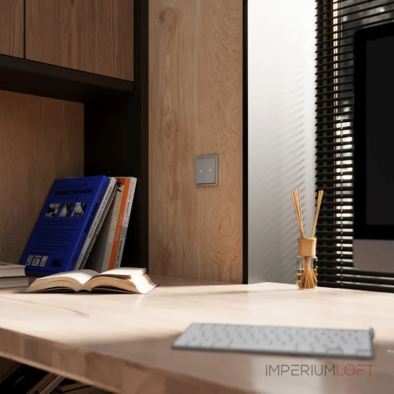 Выключатель встраиваемый S70 для жалюзи 10А (сталь) Voltum VLS020705 от ImperiumLoft