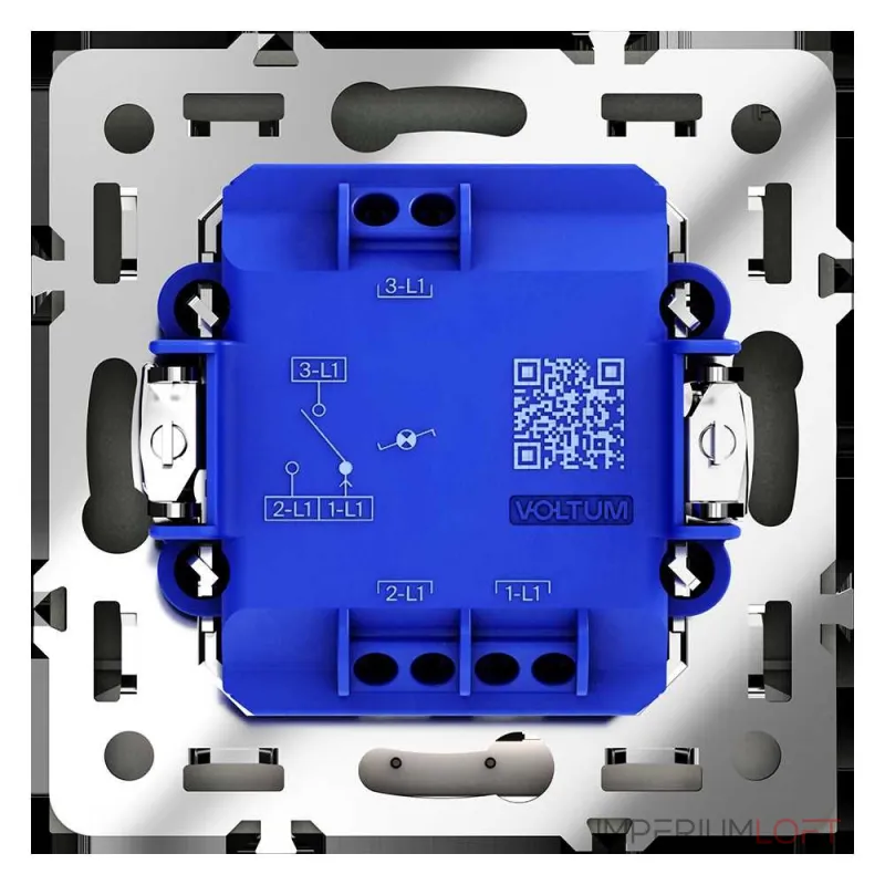 Проходной переключатель встраиваемый Voltum S70 одноклавишный с подсветкой 10А VLS010408 от ImperiumLoft