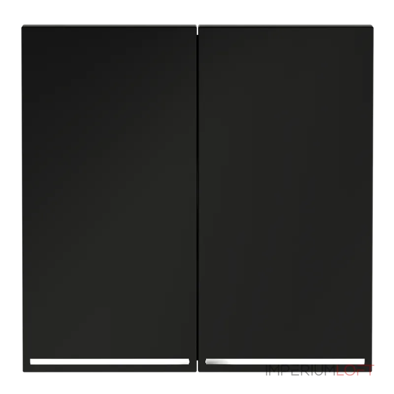 Клавиши для выключателя/переключателя двухклавишного с подсветкой S70 (черный матовый) Voltum VLS000408 от ImperiumLoft