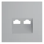 Накладка для розетки компьютерной двойной RJ45+RJ45 кат.6 S70 (серый) Voltum VLS001416 от ImperiumLoft