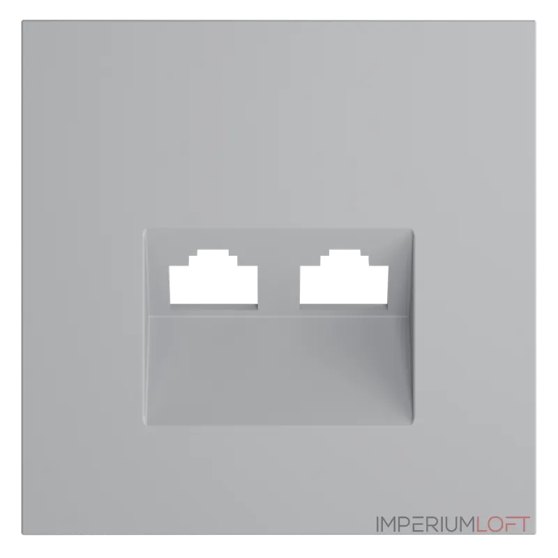Накладка для розетки компьютерной двойной RJ45+RJ45 кат.6 S70 (серый) Voltum VLS001416 от ImperiumLoft