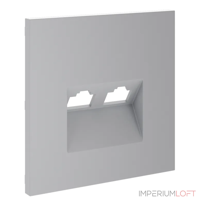 Накладка для розетки компьютерной двойной RJ45+RJ45 кат.6 S70 (серый) Voltum VLS001416 от ImperiumLoft