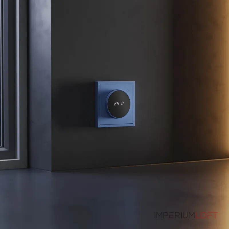 Терморегулятор электронный S70 с индикацией и датчиком для теплого пола (деним) Voltum VLS070115 от ImperiumLoft