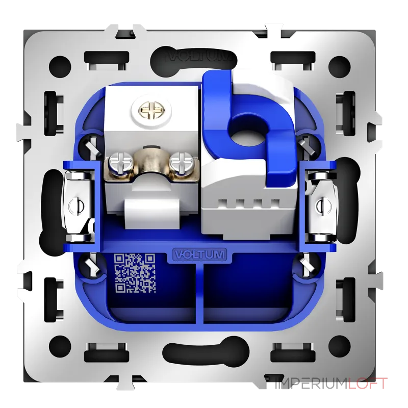 Розетка телевизионная встраиваемая S70 TV+RJ45 кат. 6 (черный матовый) Voltum VLS060708 от ImperiumLoft
