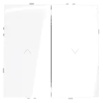 Выключатель встраиваемый S70 для жалюзи 10А (белый глянцевый) Voltum VLS020701 от ImperiumLoft