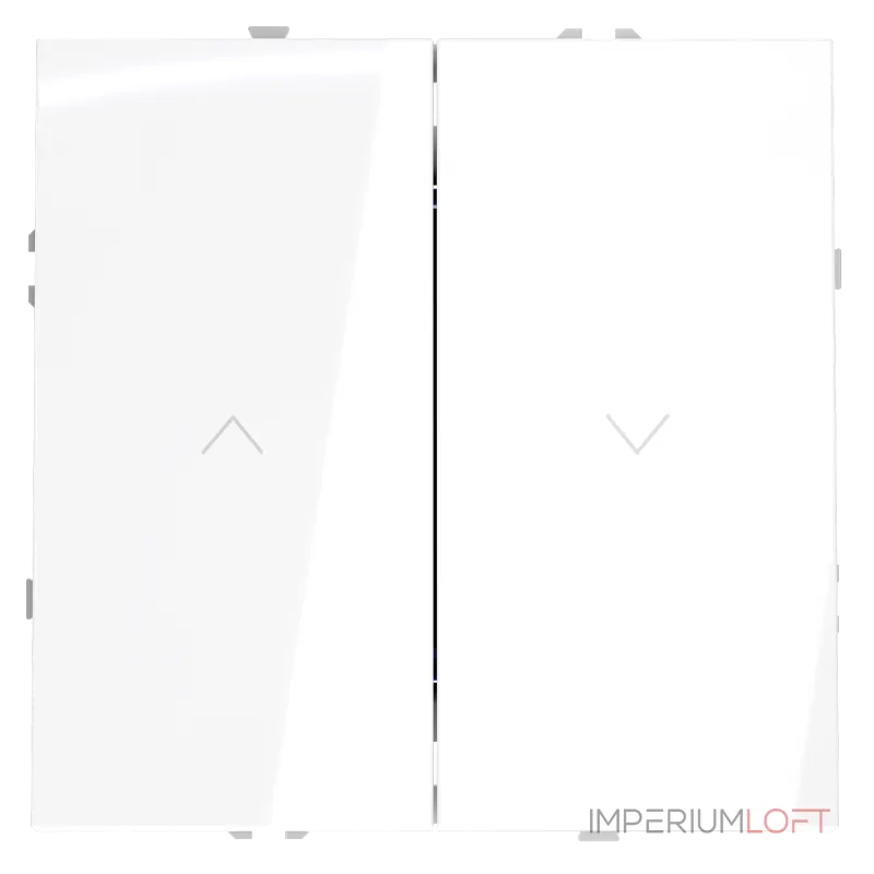 Выключатель встраиваемый S70 для жалюзи 10А (белый глянцевый) Voltum VLS020701 от ImperiumLoft