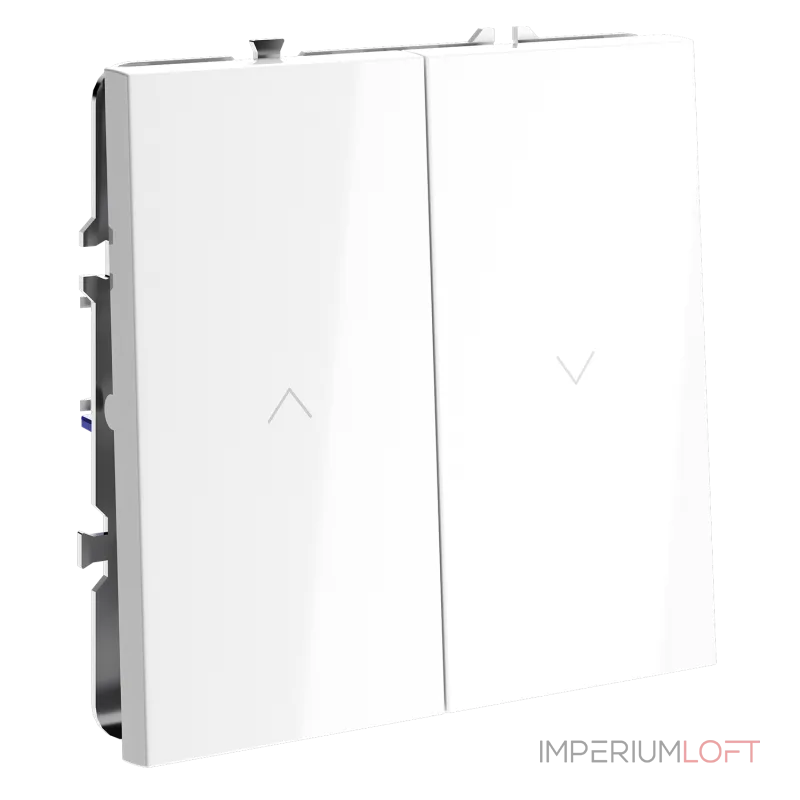 Выключатель встраиваемый S70 для жалюзи 10А (белый глянцевый) Voltum VLS020701 от ImperiumLoft