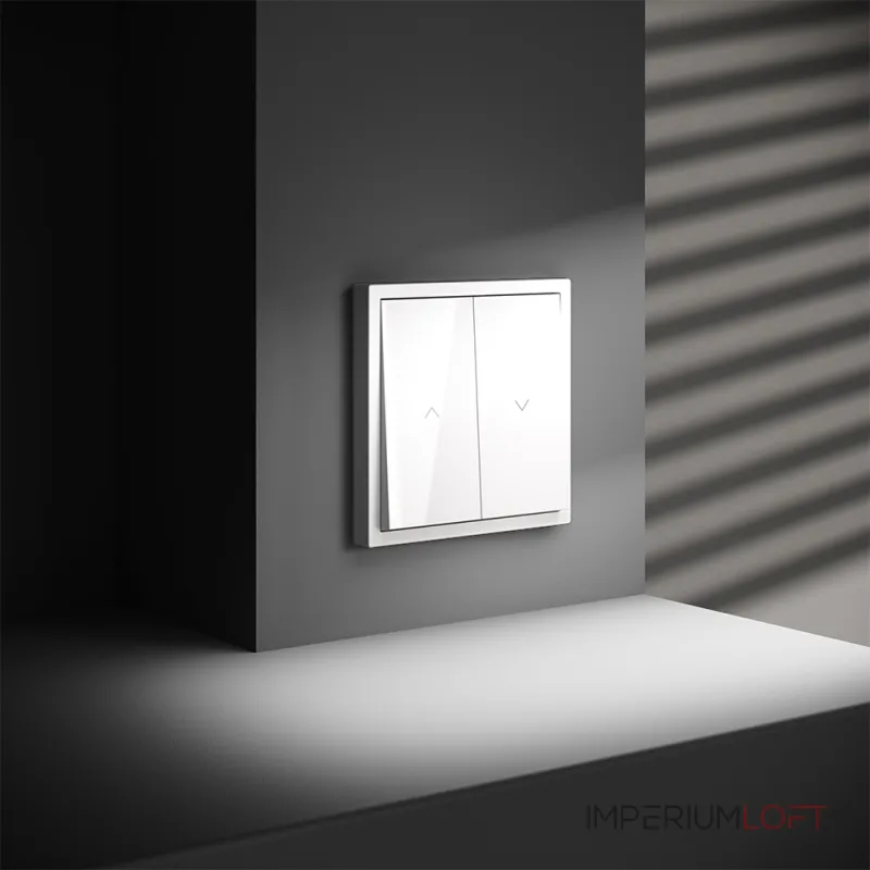 Выключатель встраиваемый S70 для жалюзи 10А (белый глянцевый) Voltum VLS020701 от ImperiumLoft