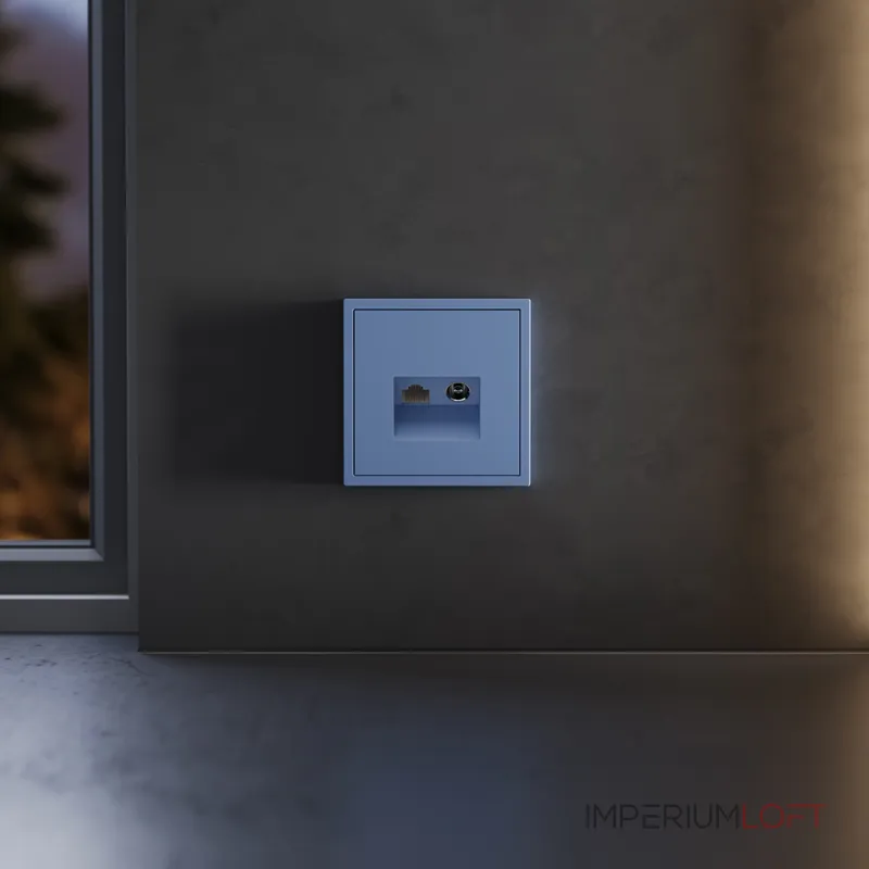 Накладка для розетки TV+RJ45 кат. 6 S70 (деним) Voltum VLS002715 от ImperiumLoft Накладка для розетки TV+RJ45 кат. 6 S70 (деним) Voltum VLS002715 от ImperiumLoft