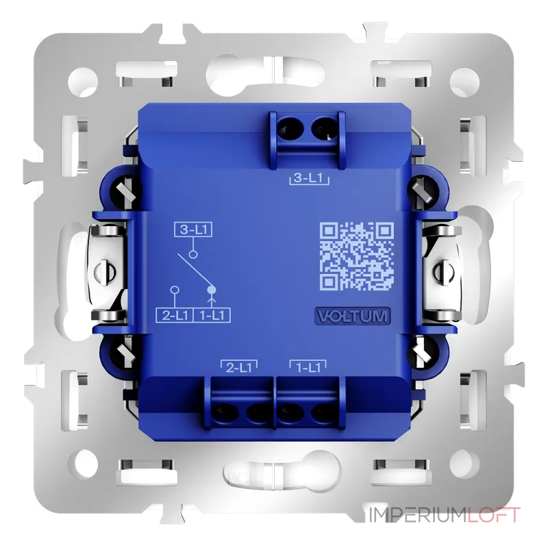 Выключатель встраиваемый S70 для жалюзи 10А (белый глянцевый) Voltum VLS020701 от ImperiumLoft