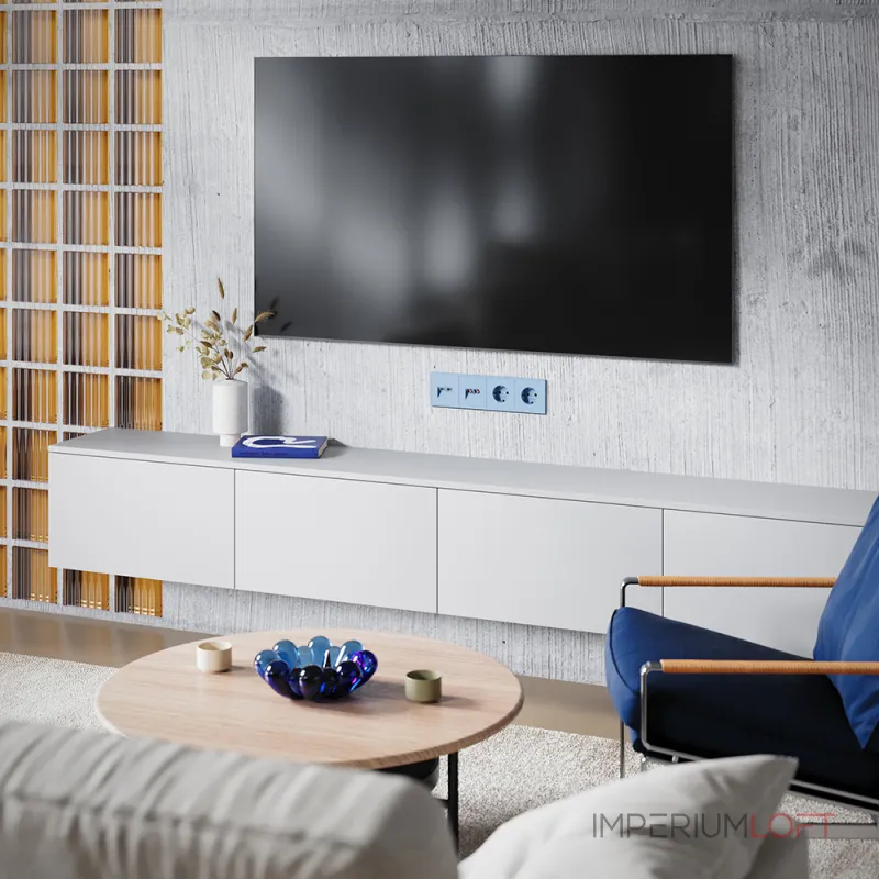 Накладка для розетки TV+RJ45 кат. 6 S70 (деним) Voltum VLS002715 от ImperiumLoft Накладка для розетки TV+RJ45 кат. 6 S70 (деним) Voltum VLS002715 от ImperiumLoft