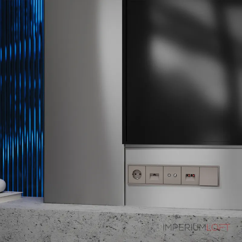 Накладка для розетки компьютерной RJ45 кат.6 S70 (капучино) Voltum VLS001314 от ImperiumLoft