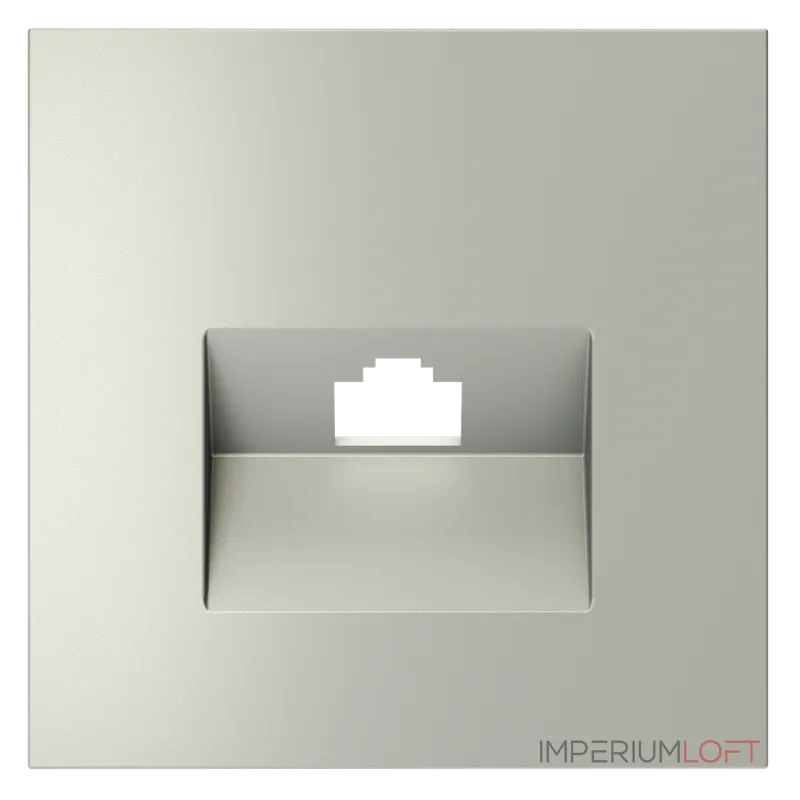 Накладка для розетки компьютерной RJ45 кат.6 S70 (сталь) Voltum VLS001305 от ImperiumLoft