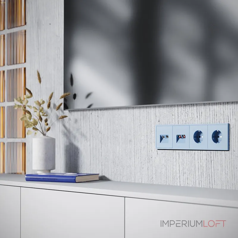 Накладка для розетки TV+RJ45 кат. 6 S70 (деним) Voltum VLS002715 от ImperiumLoft Накладка для розетки TV+RJ45 кат. 6 S70 (деним) Voltum VLS002715 от ImperiumLoft