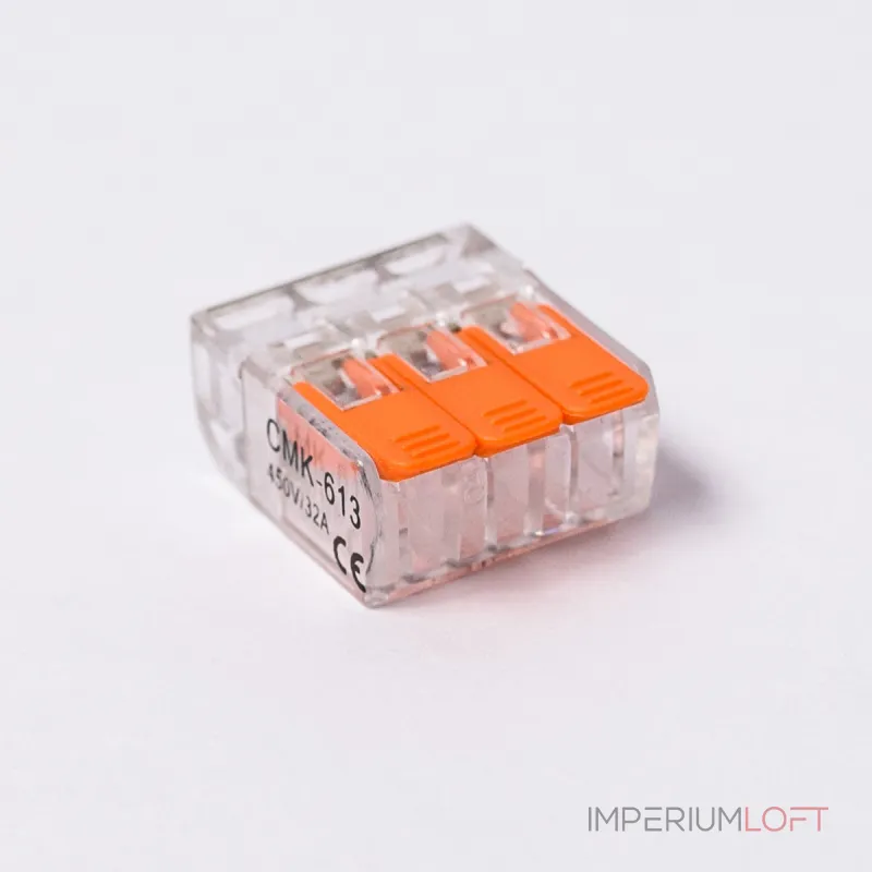 Коннектор WattMe CMK - 221-613 клемма 3-проводная от ImperiumLoft Коннектор WattMe CMK - 221-613 клемма 3-проводная от ImperiumLoft