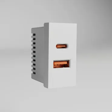 Модульная розетка USB тип A+C Werkel W1272701