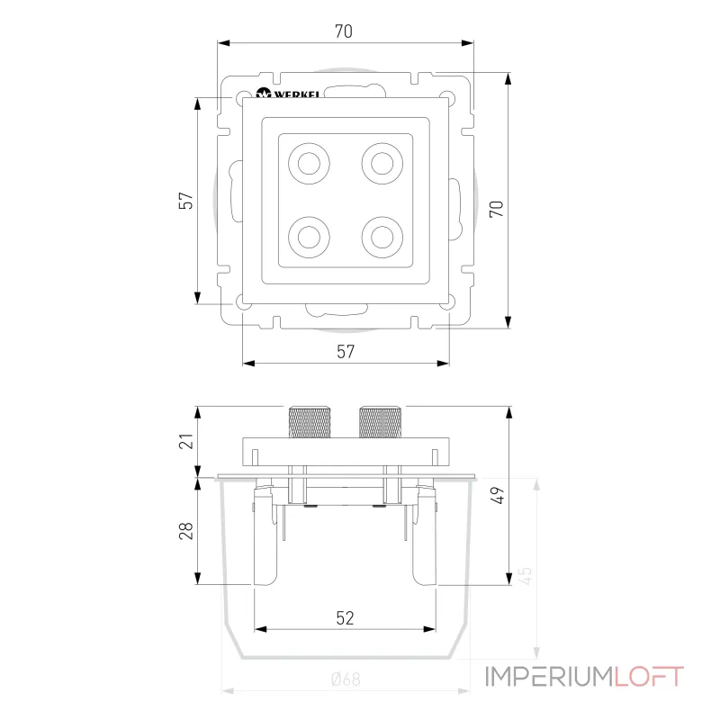 Акустическая розетка Werkel W1185006 от ImperiumLoft Акустическая розетка Werkel W1185006 от ImperiumLoft