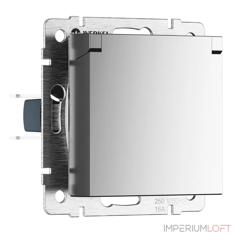 Розетка влагозащитная с защитной крышкой и шторкамиWerkel a069594 от ImperiumLoft