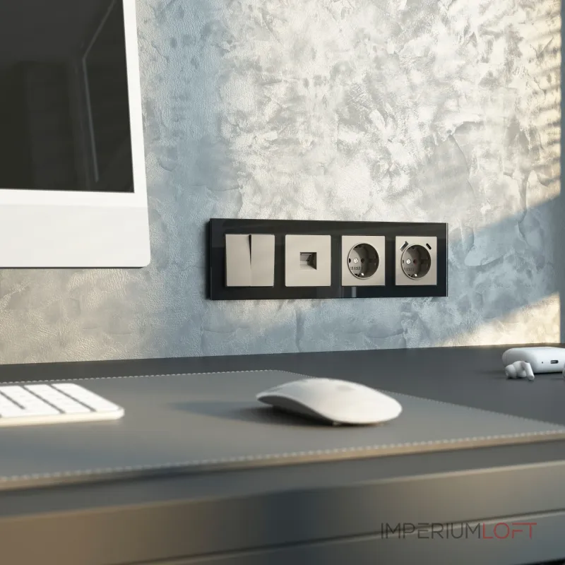 Розетка с заземлением. шторками и USB тип A+C Werkel a069465 от ImperiumLoft