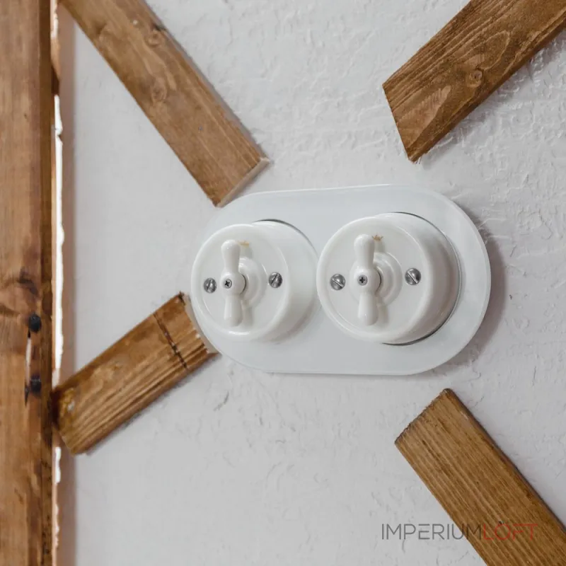 Выключатель на 4 положения двухклавишный РетроWerkel a051310 от ImperiumLoft