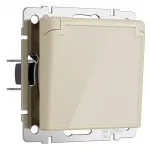 Розетка влагозащитная с защитной крышкой и шторкамиWerkel a064062 от ImperiumLoft