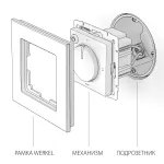 Терморегулятор электромеханический для теплого пола Werkel W1151106 от ImperiumLoft