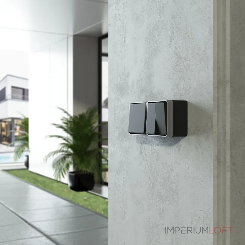 Выключатель двухклавишный влагозащищенный Gallant Werkel W5020234 от ImperiumLoft Выключатель двухклавишный влагозащищенный Gallant Werkel W5020234 от ImperiumLoft