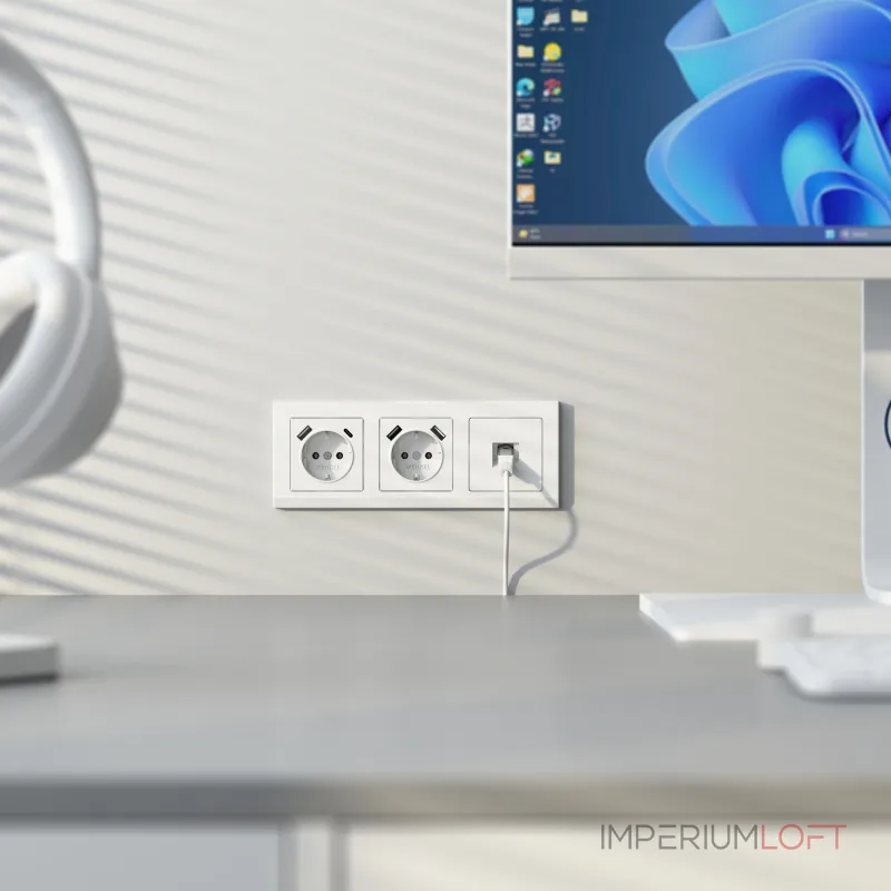 Розетка Etheret RJ-45 cat 6A экранированная Werkel a069684 от ImperiumLoft Розетка Etheret RJ-45 cat 6A экранированная Werkel a069684 от ImperiumLoft