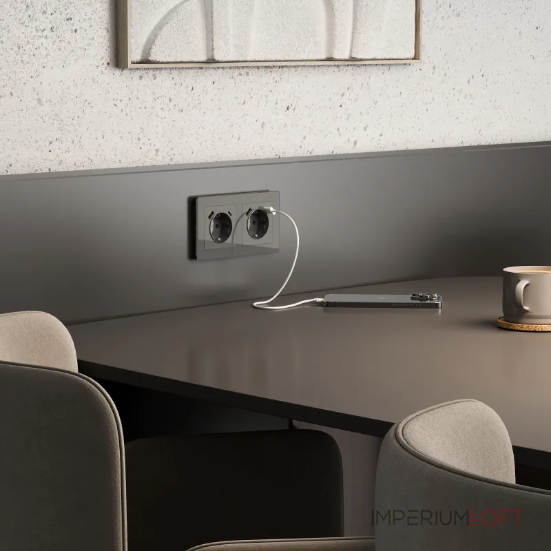 Розетка с заземлением. шторками и USB тип A+C Werkel a064093 от ImperiumLoft