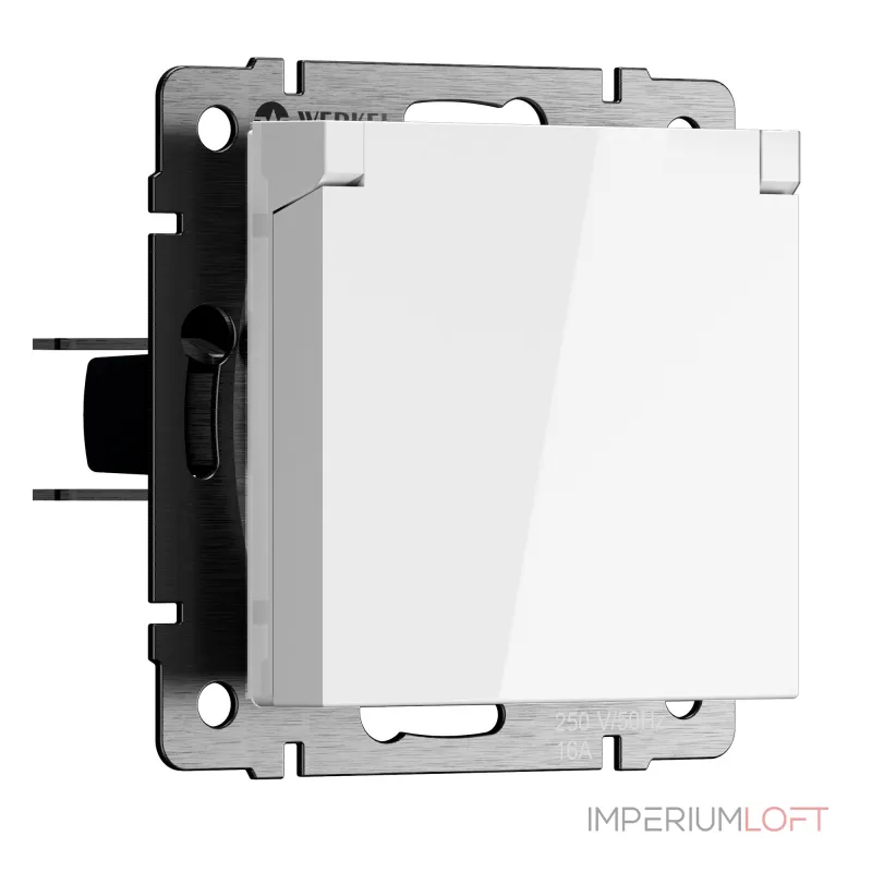 Розетка влагозащитная с защитной крышкой и шторкамиWerkel a069588 от ImperiumLoft