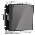 Розетка влагозащитная с защитной крышкой и шторкамиWerkel a064092 от ImperiumLoft