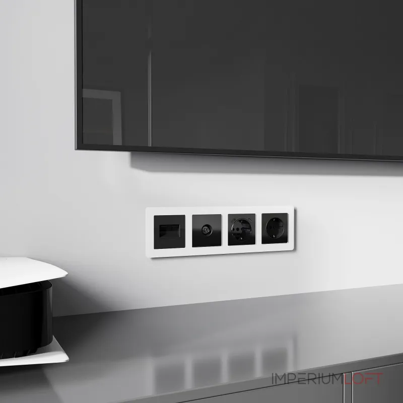 Накладка для двойной розетки Еtheret RJ-45 Werkel a064021 от ImperiumLoft