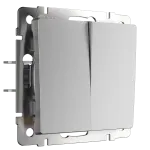 Выключатель двухклавишный Werkel W1120006 от ImperiumLoft