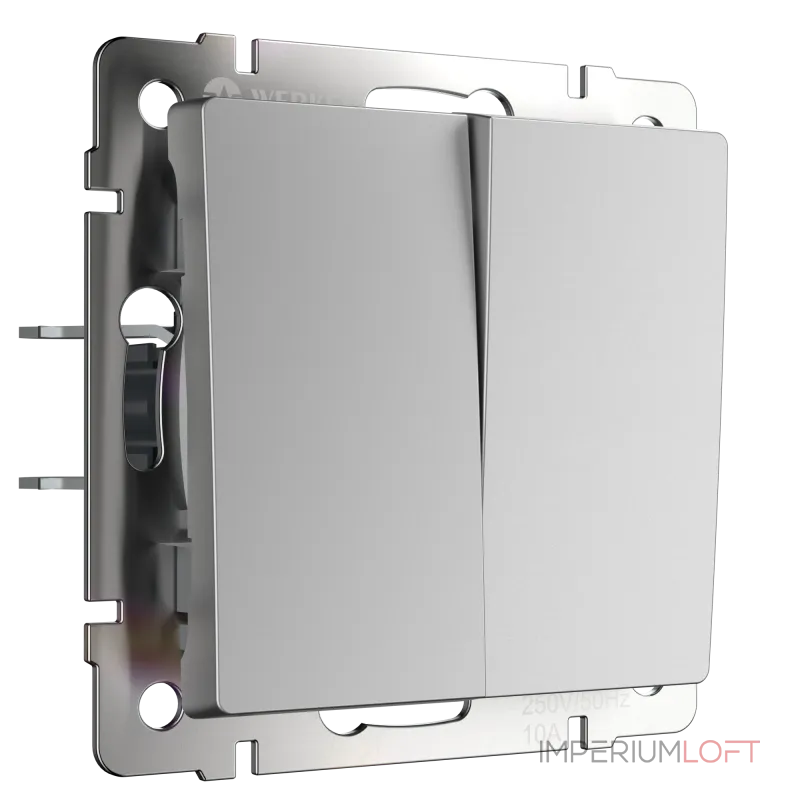 Выключатель двухклавишный Werkel W1120006 от ImperiumLoft