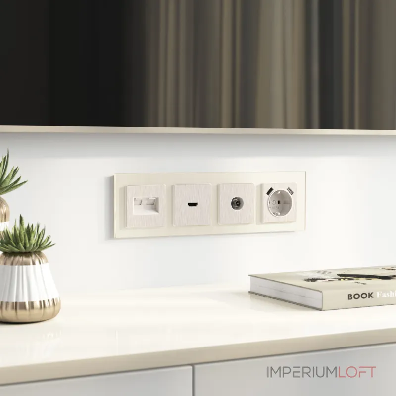 Накладка для двойной розетки Еtheret RJ-45 Werkel a051176 от ImperiumLoft