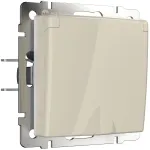 Розетка влагозащитная с защитной крышкой и шторками Werkel a051491 от ImperiumLoft