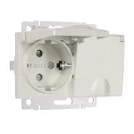 Розетка двойная влагозащ с зазем с защит крышками и шторками Werkel a057289 от ImperiumLoft