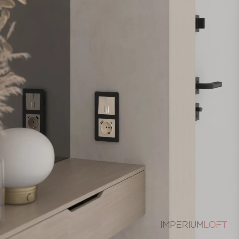 Выключатель двухклавишный с подсветкой Werkel a064057 от ImperiumLoft Выключатель двухклавишный с подсветкой Werkel a064057 от ImperiumLoft