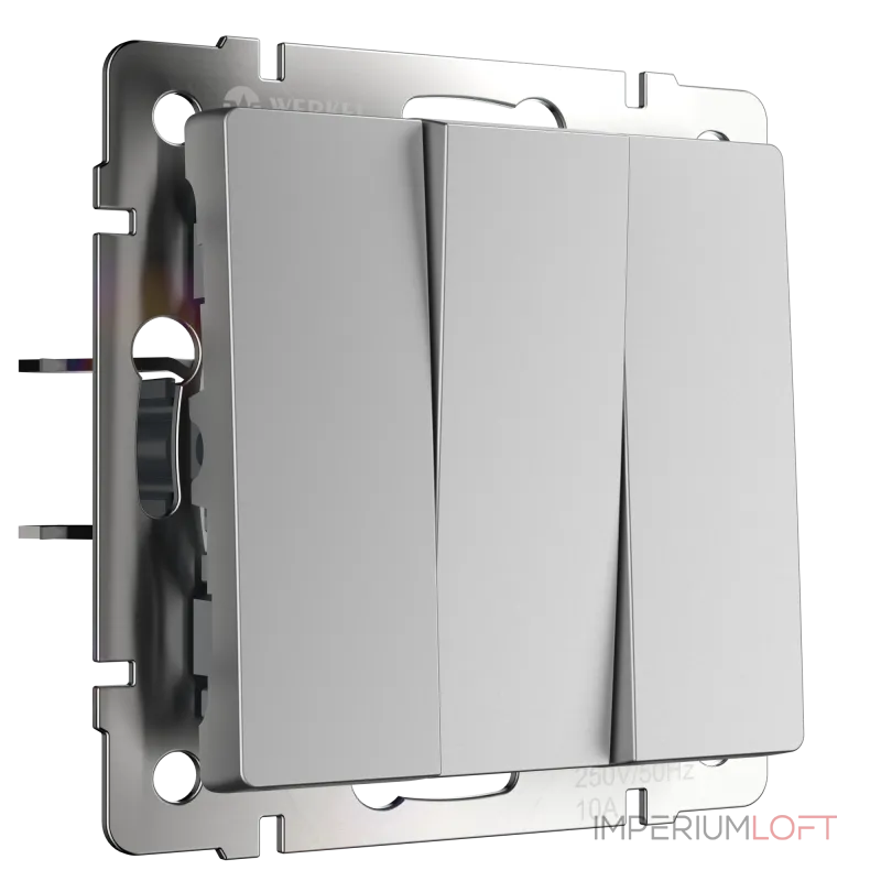 Выключатель трехклавишный Werkel W1130006 от ImperiumLoft