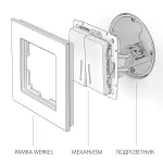 Выключатель двухклавишный с подсветкой Werkel W1120109 от ImperiumLoft
