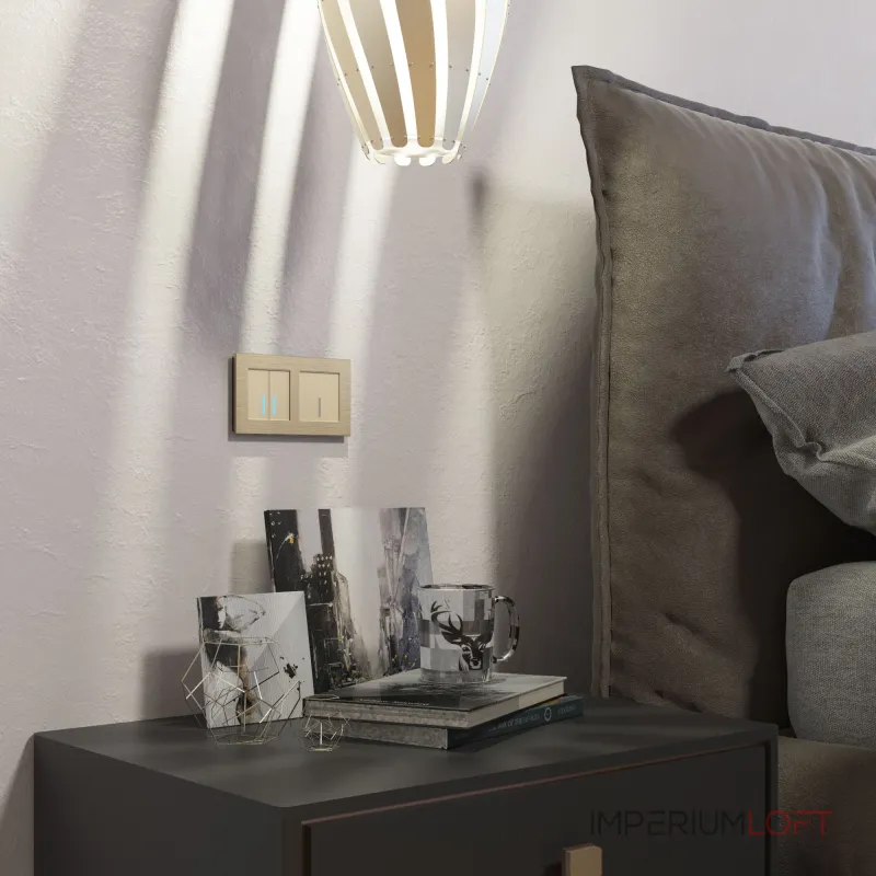 Умный сенсорный выключатель двухклавишный Werkel W4520611 от ImperiumLoft