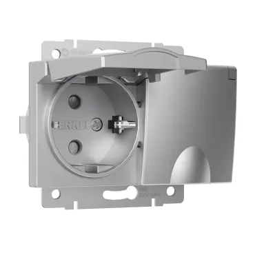 Розетка двойная влагозащ. с зазем. с защит. крышками и шторками Werkel W1172206 Розетка двойная влагозащ. с зазем. с защит. крышками и шторками Werkel W1172206